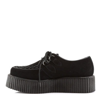 Demonia Cult Best Seller - "Creeper-402S" Creepers - Black Suede