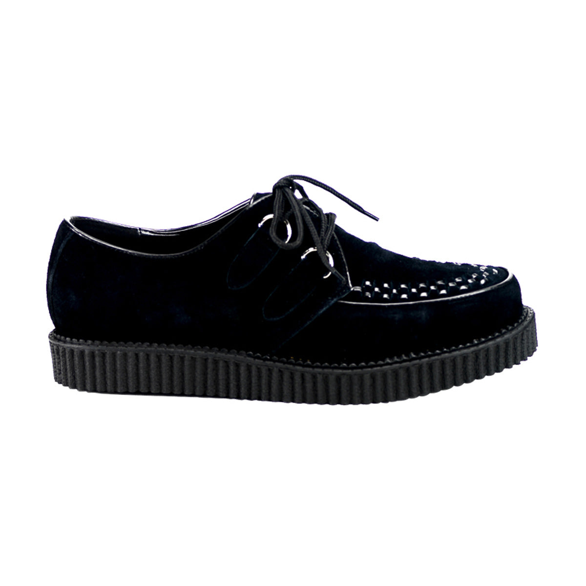 Demonia Cult Deals - "Creeper-602S" Creepers - Black Suede