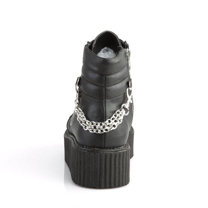 Demonia Cult Recommended - "V-CREEPER-565" Creepers - Black Vegan Leather