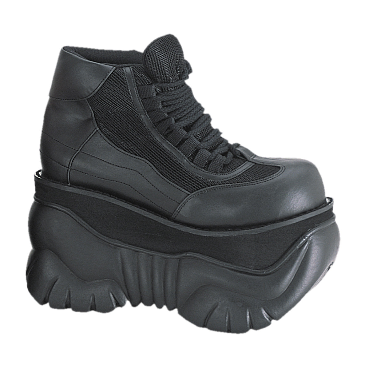 Demonia Cult Hot Sale - "Boxer-01" Platforms - Black Vegan Leather