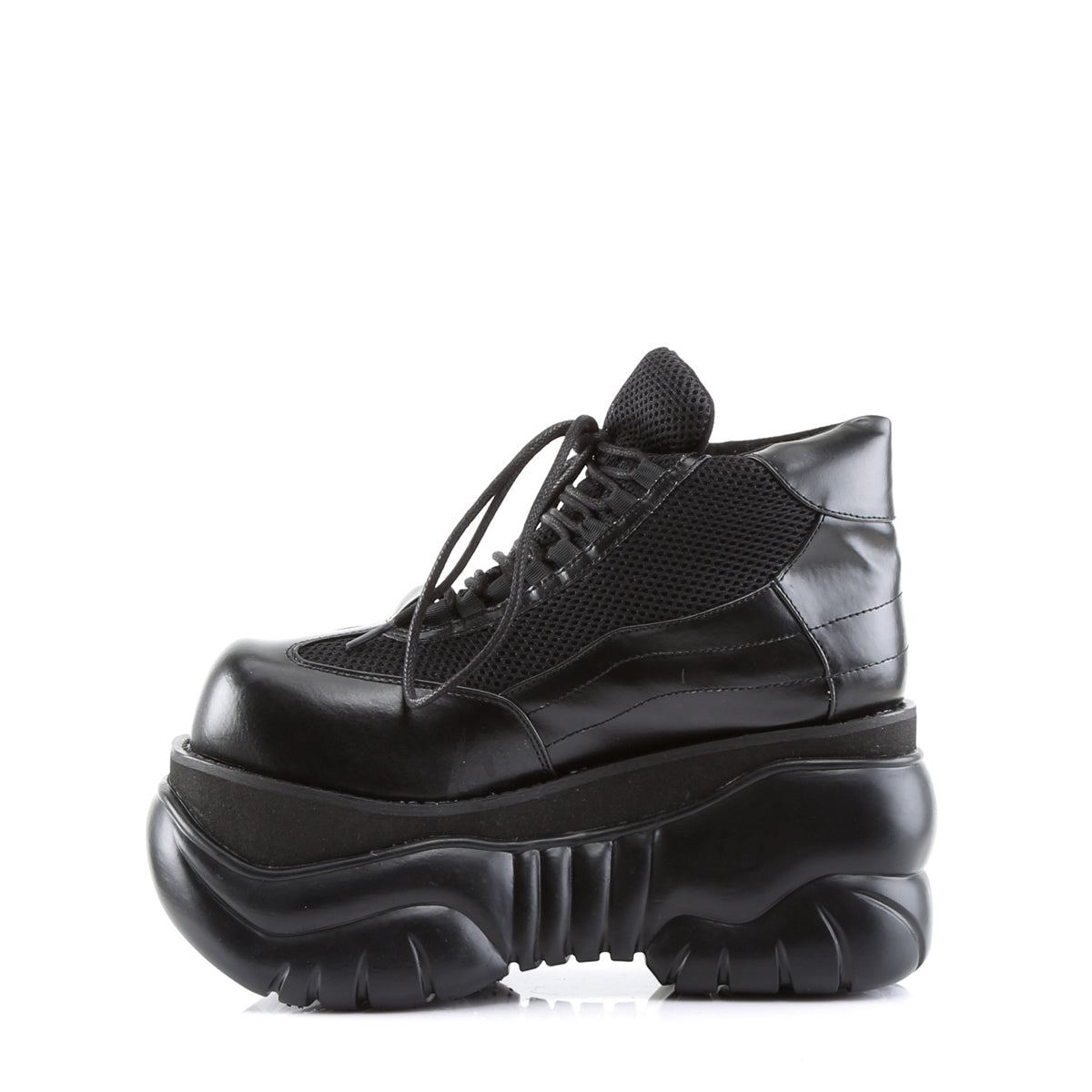 Demonia Cult Hot Sale - "Boxer-01" Platforms - Black Vegan Leather