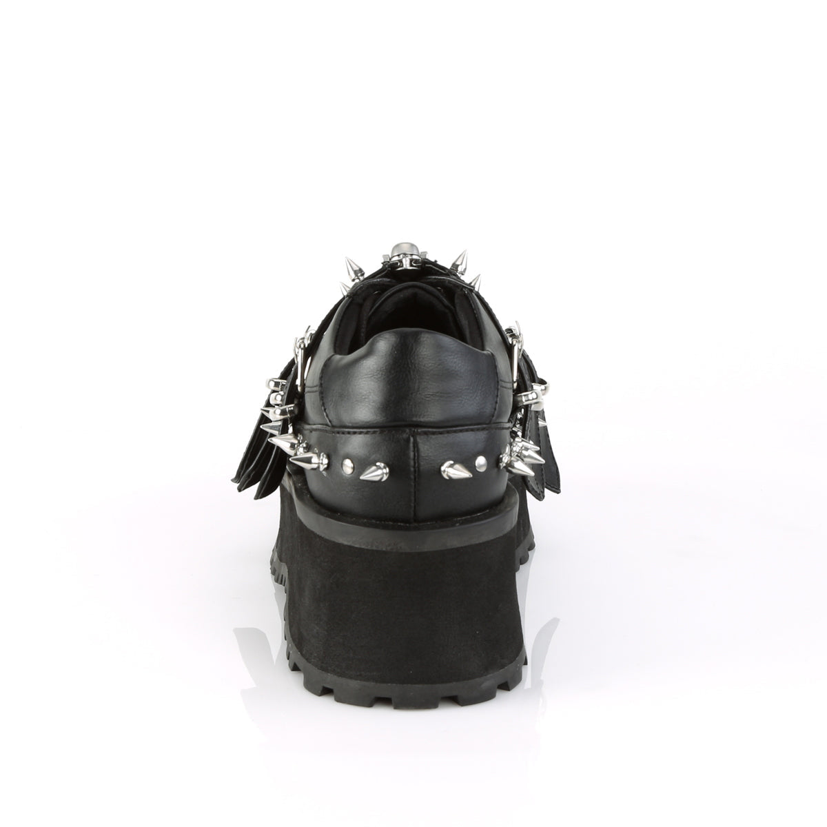 Demonia Cult Classic - "Gravedigger-03" Platforms - Black Vegan Leather