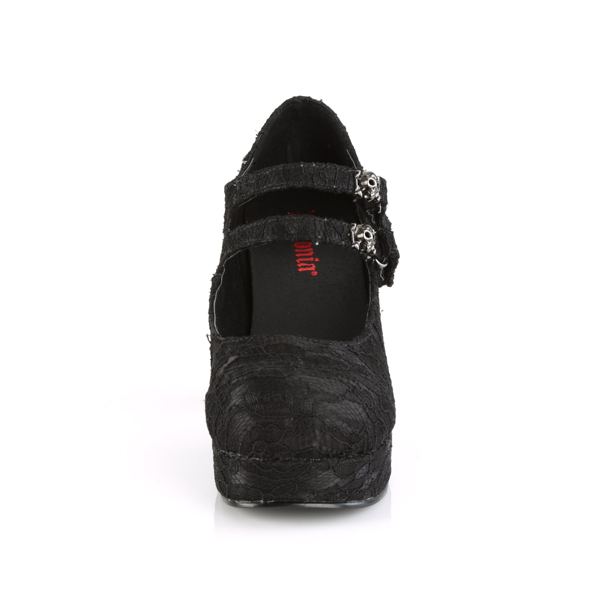 Demonia Cult Classic - "Gothika-09" Platforms - Black Satin-Lace
