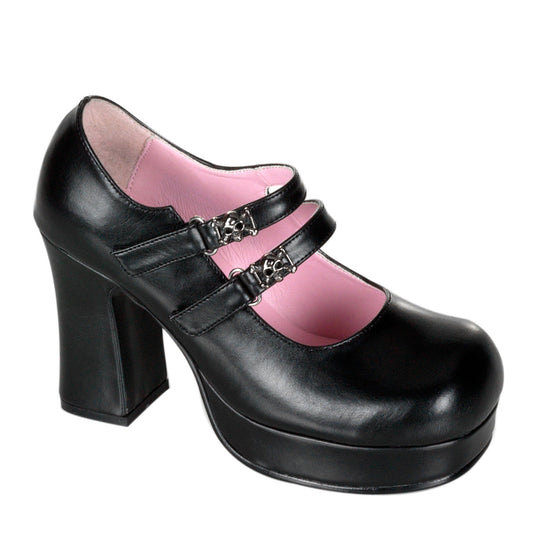 Demonia Cult Discount - "Gothika-09" Platforms - Black Vegan Leather