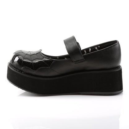 Demonia Cult Great Value - "Sprite-05" Platforms - Black Vegan Leather-Black Patent