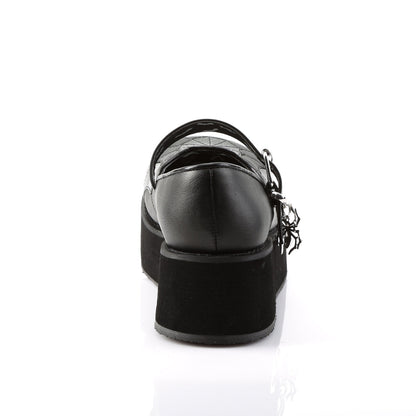 Demonia Cult Great Value - "Sprite-05" Platforms - Black Vegan Leather-Black Patent