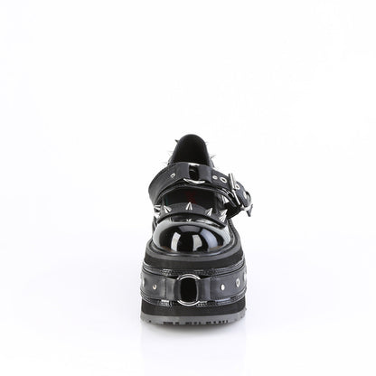Demonia Cult Smart Buy - "Damned-20" Platforms - Black Patent-Vegan Leather