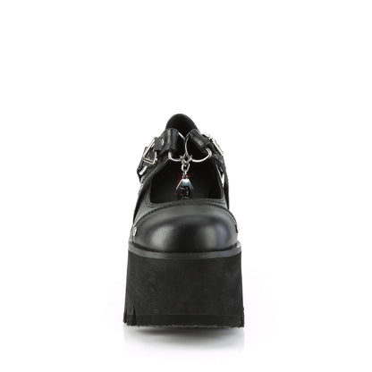 Demonia Cult Signature - "Ashes-33" Platforms - Black Vegan Leather