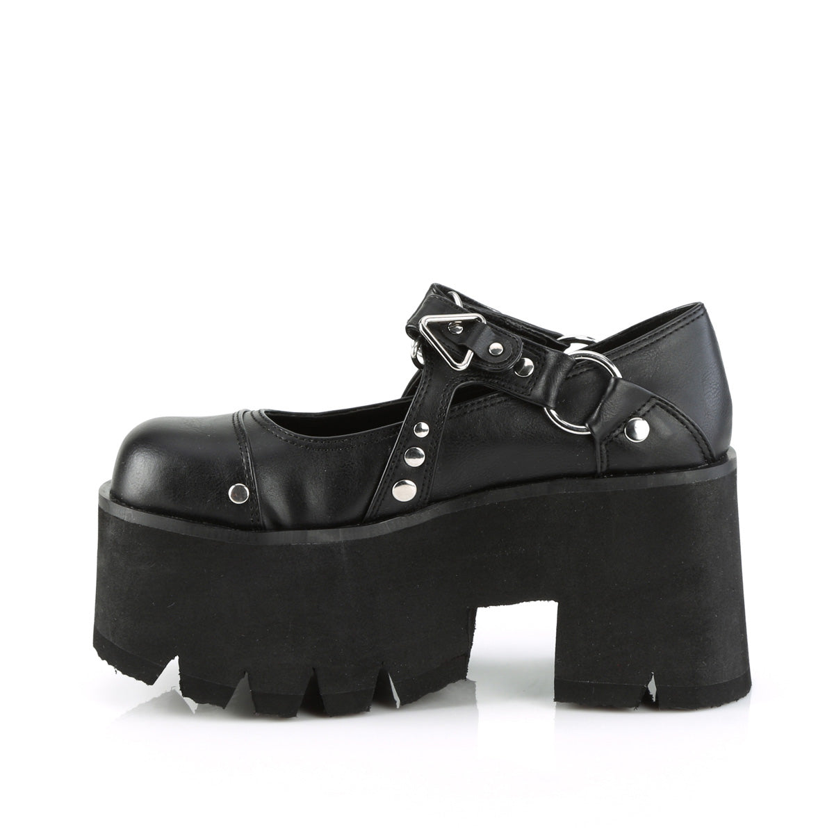 Demonia Cult Signature - "Ashes-33" Platforms - Black Vegan Leather