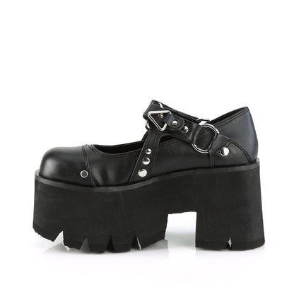 Demonia Cult Signature - "Ashes-33" Platforms - Black Vegan Leather
