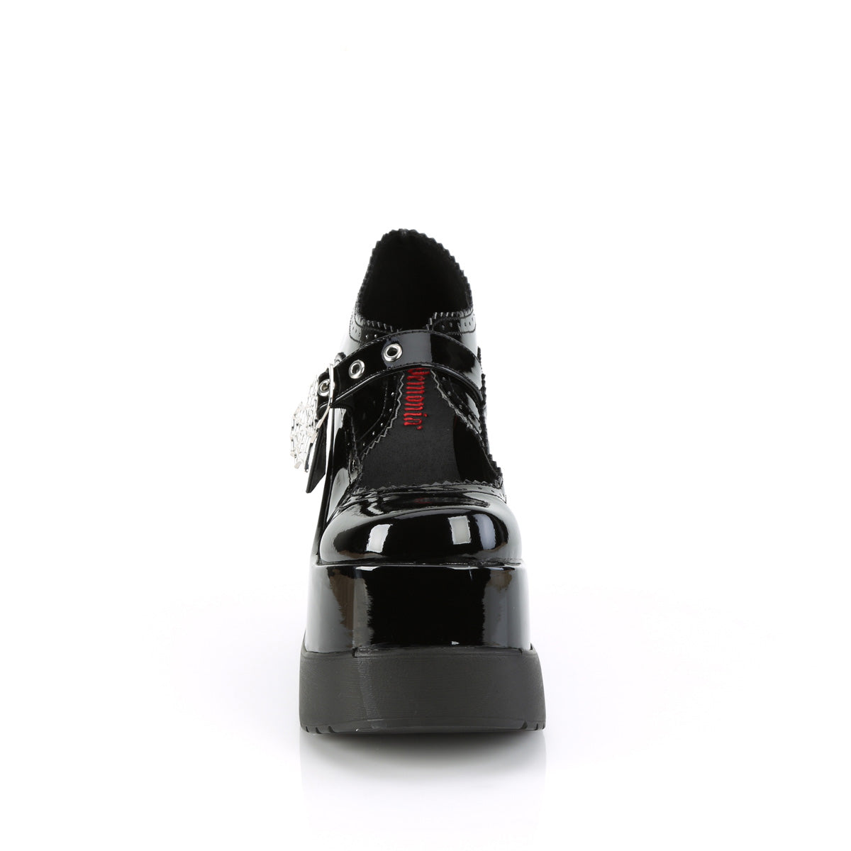 Demonia Cult New - "Void-38" Platforms - Black Patent