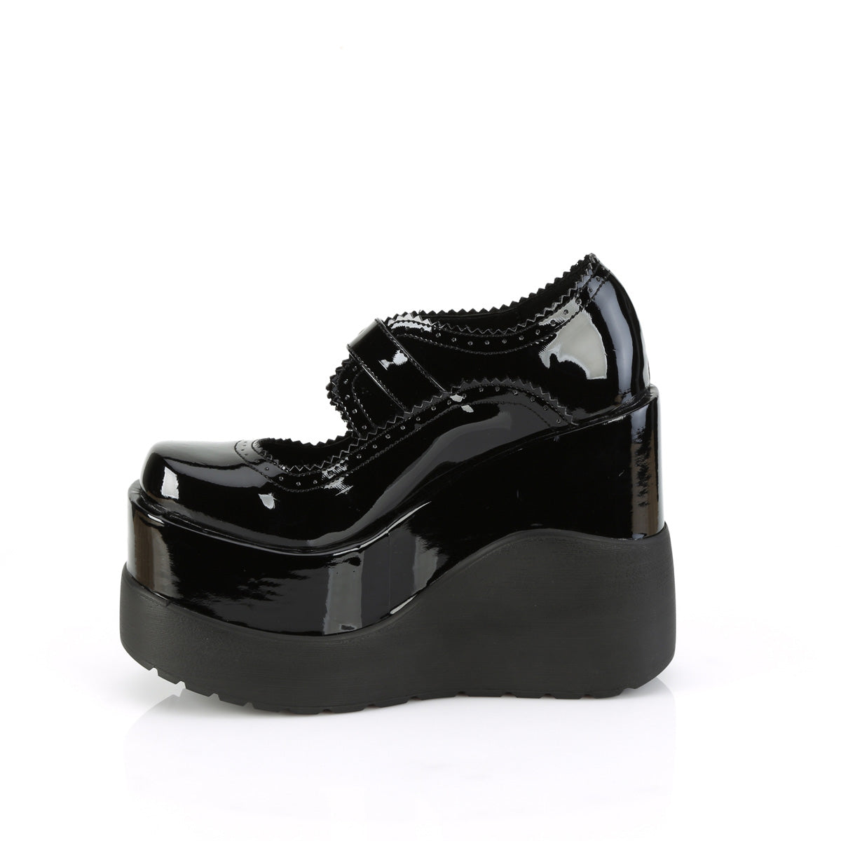 Demonia Cult New - "Void-38" Platforms - Black Patent
