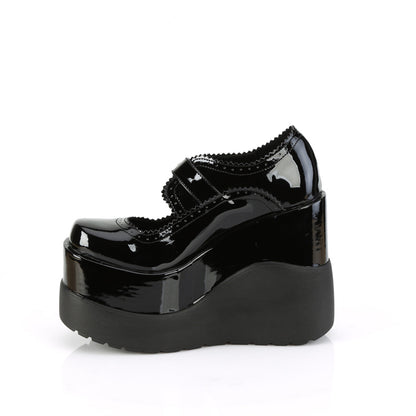 Demonia Cult New - "Void-38" Platforms - Black Patent