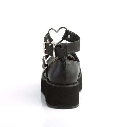 Demonia Cult Popular - "Sprite-02" Platforms - Black Vegan Leather