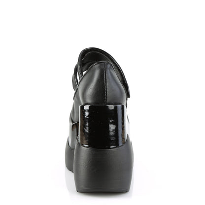 Demonia Cult Best Price - "Void-37" Platforms - Black Vegan Leather-Patent
