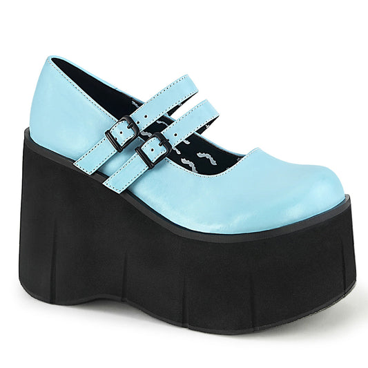 Demonia Cult Top Pick - "Kera-08" Platforms - Baby Blue Vegan Leather
