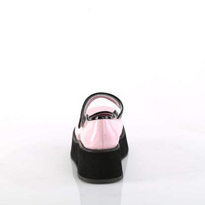 Demonia Cult Recommended - "Sprite-01" Platforms - Baby Pink Holo Patent