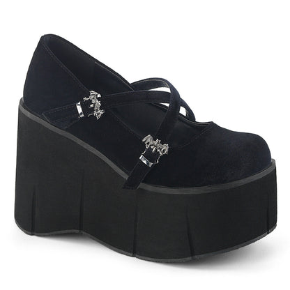 Demonia Cult Exclusive - "Kera-10" Platforms - Black Velvet