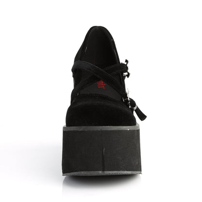 Demonia Cult Exclusive - "Kera-10" Platforms - Black Velvet