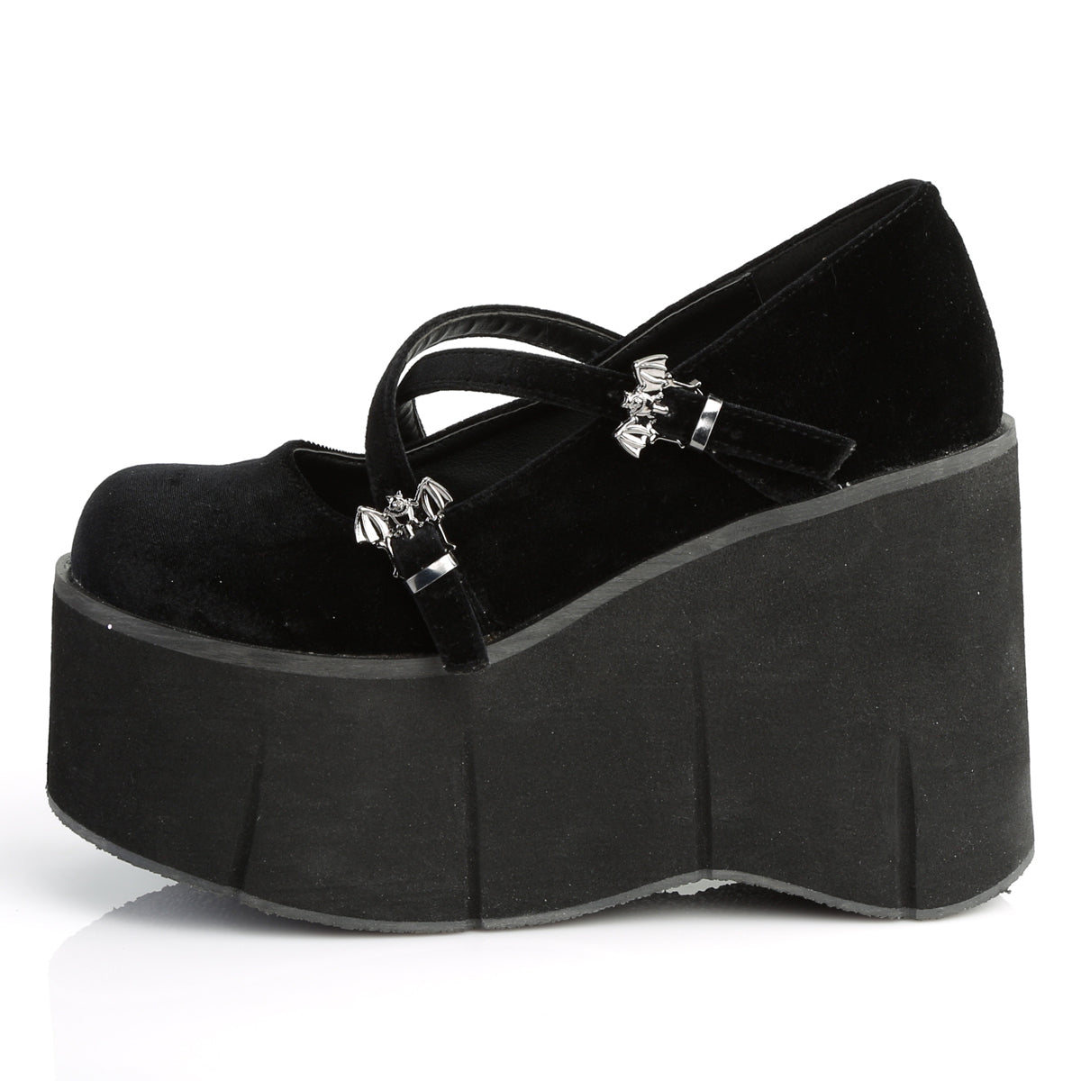 Demonia Cult Exclusive - "Kera-10" Platforms - Black Velvet