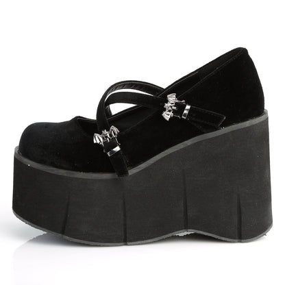 Demonia Cult Exclusive - "Kera-10" Platforms - Black Velvet
