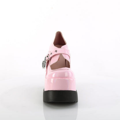 Demonia Cult Sale - "Void-38" Platforms - Baby Pink Holo Patent