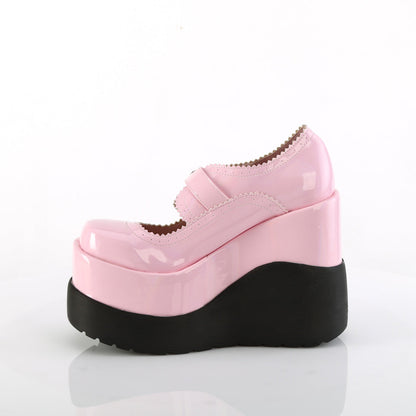 Demonia Cult Sale - "Void-38" Platforms - Baby Pink Holo Patent