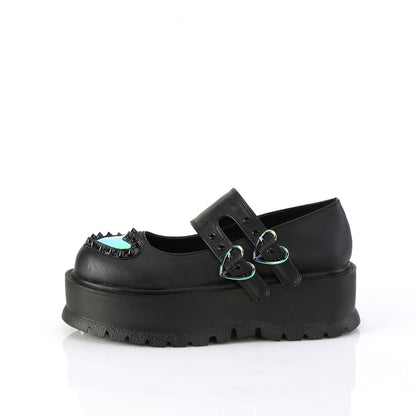 Demonia Cult Value - "Slacker-25" Platforms - Black Vegan Leather