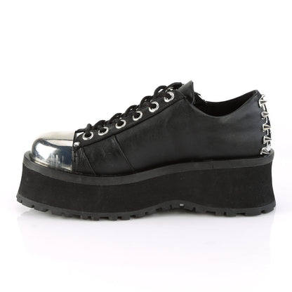 Demonia Cult Deals - "Gravedigger-04" Platforms - Black Vegan Leather