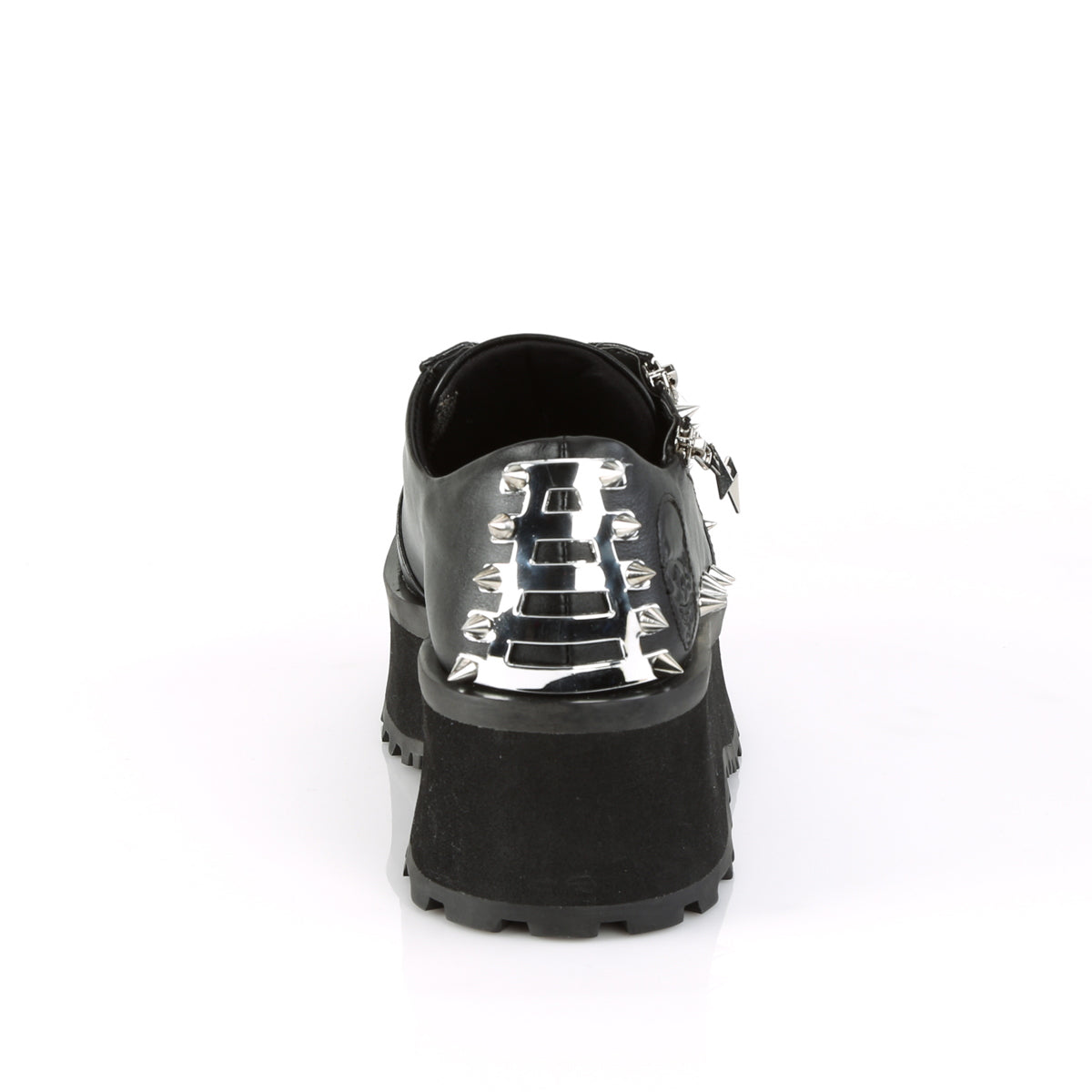 Demonia Cult Deals - "Gravedigger-04" Platforms - Black Vegan Leather