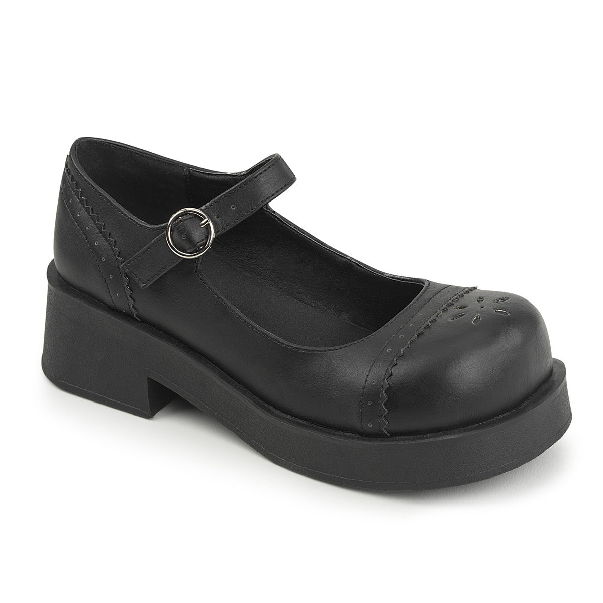 Demonia Cult Best Seller - "Crux-07" Platforms - Black Vegan Leather