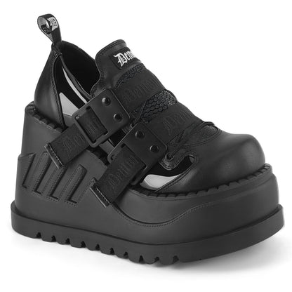 Demonia Cult Recommended - "Stomp-28" Platforms - Black Patent-Vegan Leather