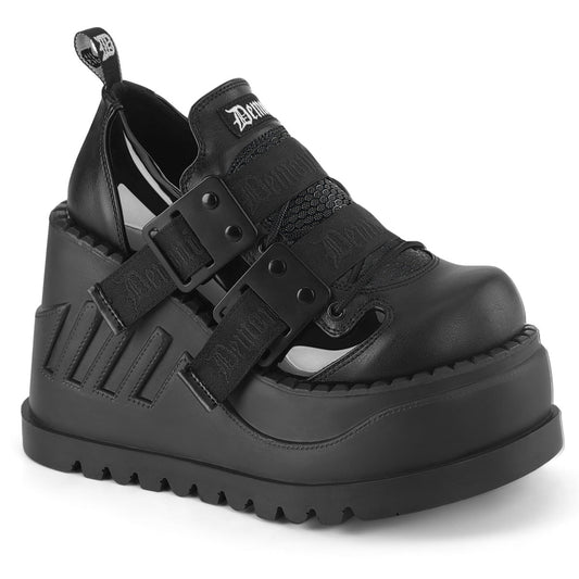 Demonia Cult Recommended - "Stomp-28" Platforms - Black Patent-Vegan Leather