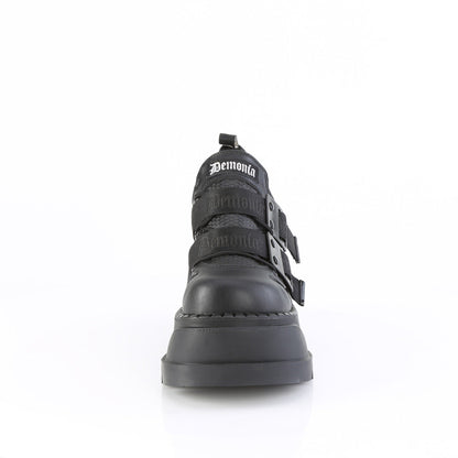 Demonia Cult Recommended - "Stomp-28" Platforms - Black Patent-Vegan Leather