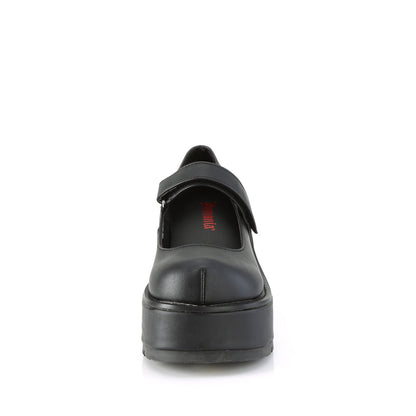 Demonia Cult Recommended - "Dollie-01" Platforms - Black Vegan Leather