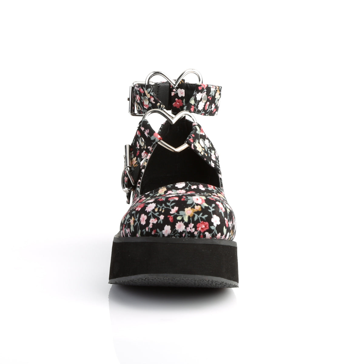 Demonia Cult Premium - "Sprite-02" Platforms - Floral Fabric