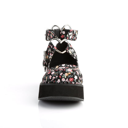 Demonia Cult Premium - "Sprite-02" Platforms - Floral Fabric