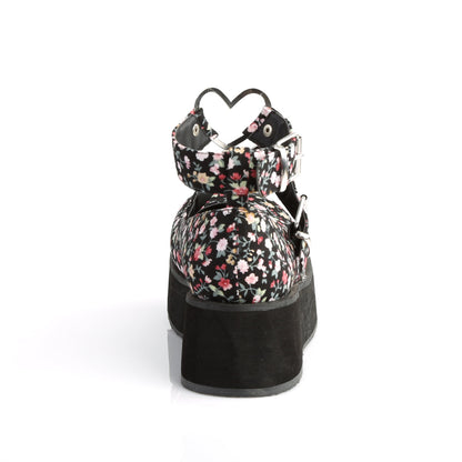 Demonia Cult Premium - "Sprite-02" Platforms - Floral Fabric
