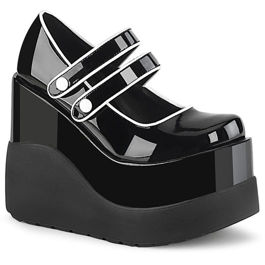Demonia Cult Latest - "Void-37" Platforms - Black Patent