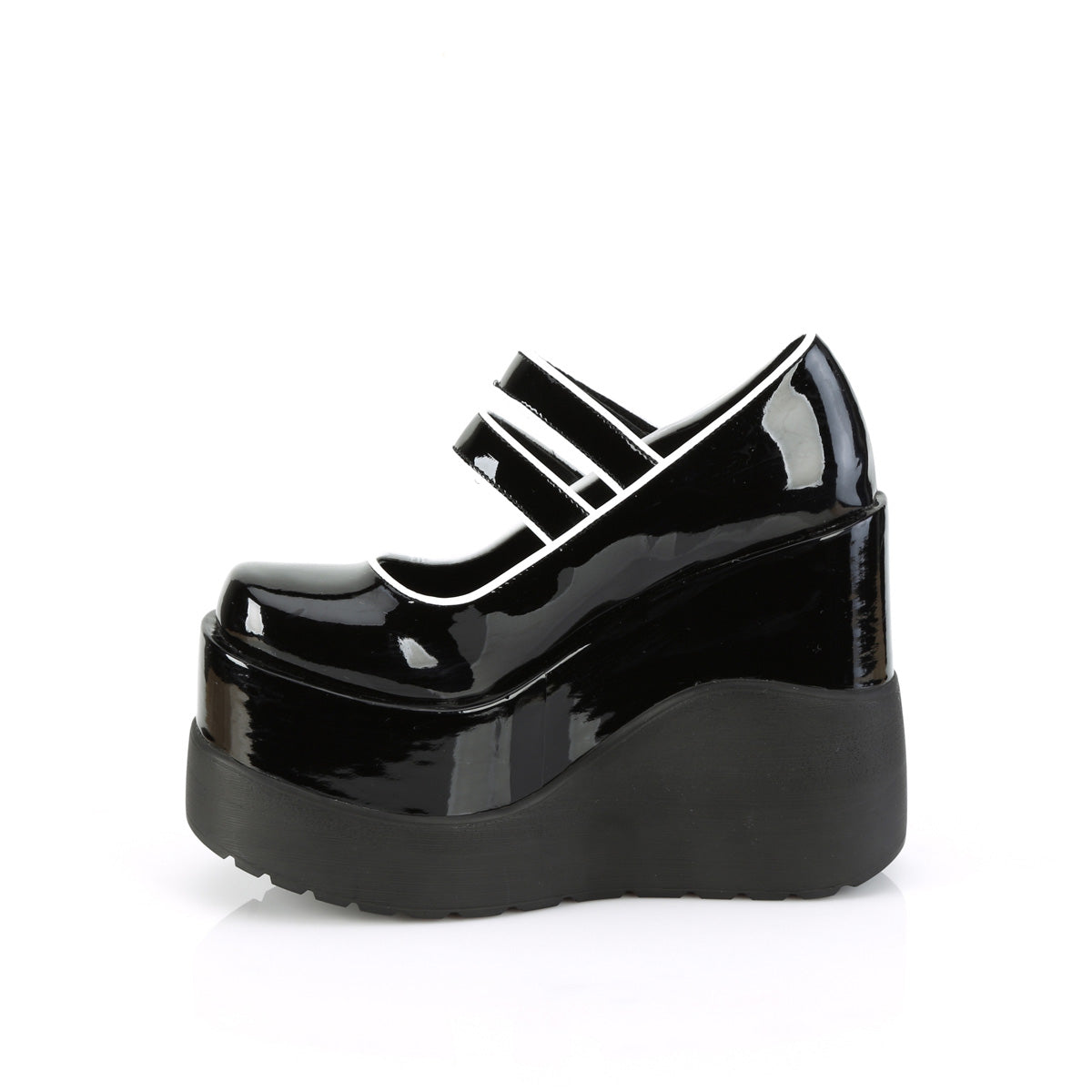 Demonia Cult Latest - "Void-37" Platforms - Black Patent
