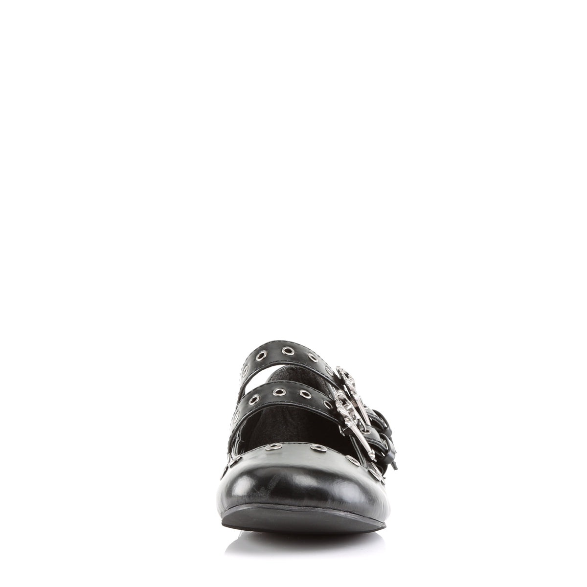 Demonia Cult Everyday - "Daisy-03" Flats - Black Vegan Leather