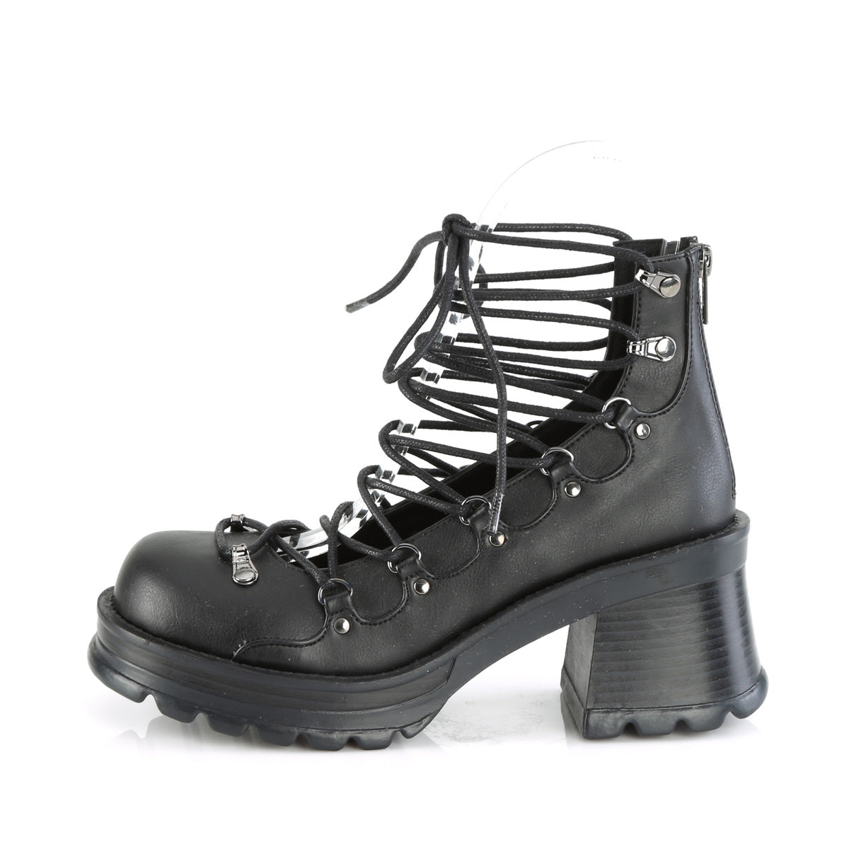 Demonia Cult Value - "Bratty-32" Sandals - Black Vegan Leather