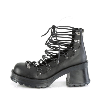 Demonia Cult Value - "Bratty-32" Sandals - Black Vegan Leather