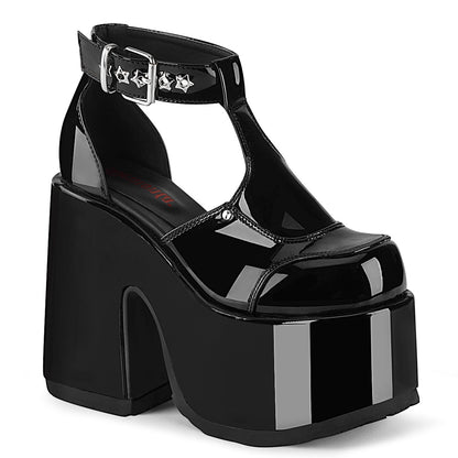 Demonia Cult Value - "Camel-103" Sandals - Black Patent