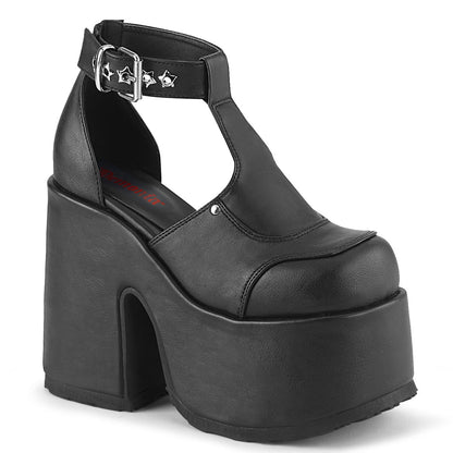 Demonia Cult Essential - "Camel-103" Sandals - Black Vegan Leather