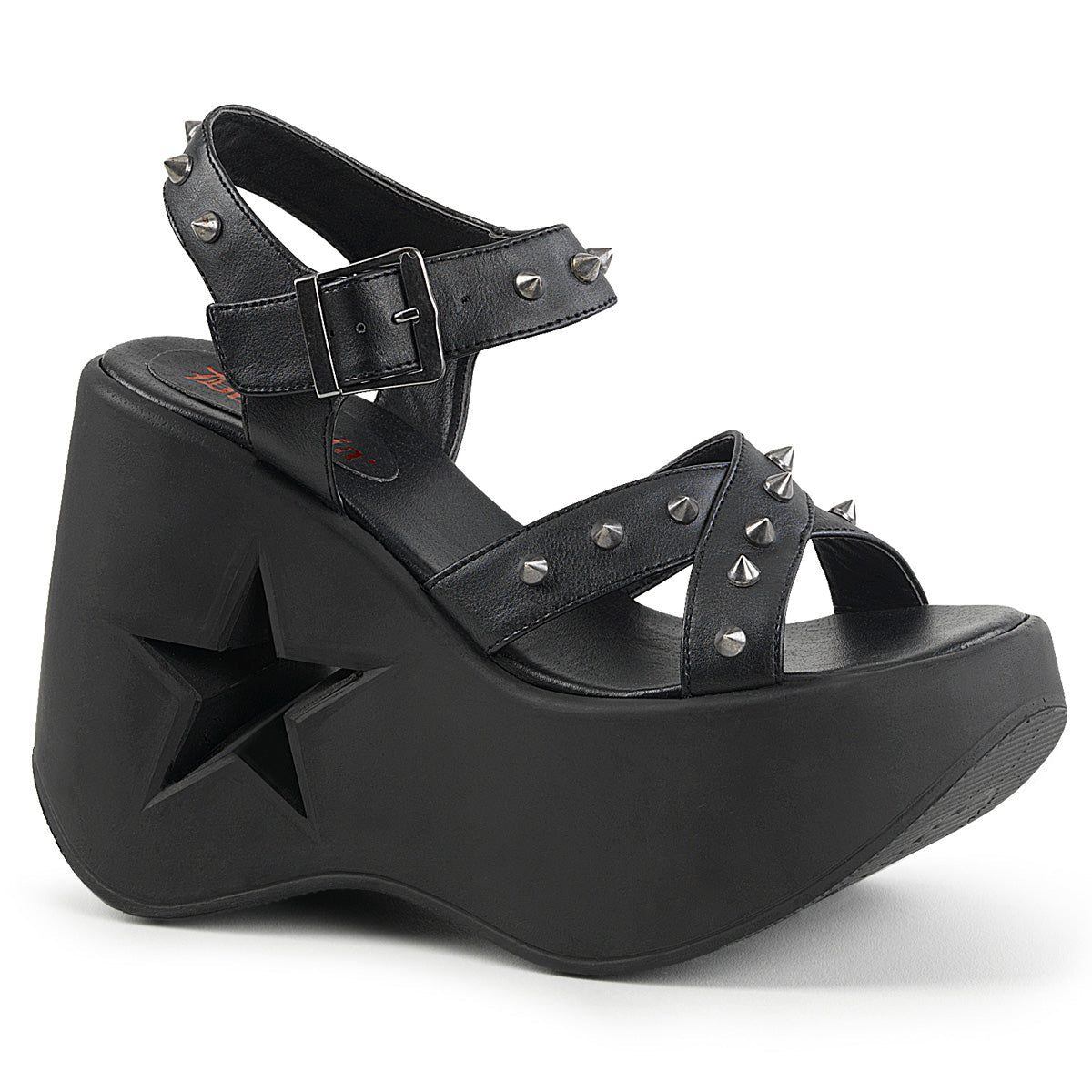 Demonia Cult Special Offer - "Dynamite-02" Sandals - Black Vegan Leather