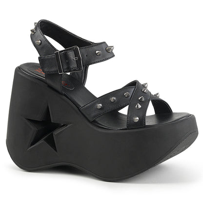 Demonia Cult Special Offer - "Dynamite-02" Sandals - Black Vegan Leather