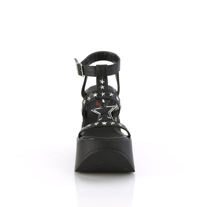 Demonia Cult New - "Dynamite-12" Sandals - Black Vegan Leather