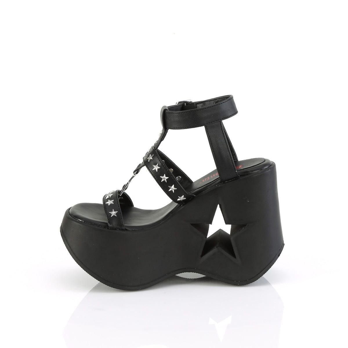 Demonia Cult New - "Dynamite-12" Sandals - Black Vegan Leather