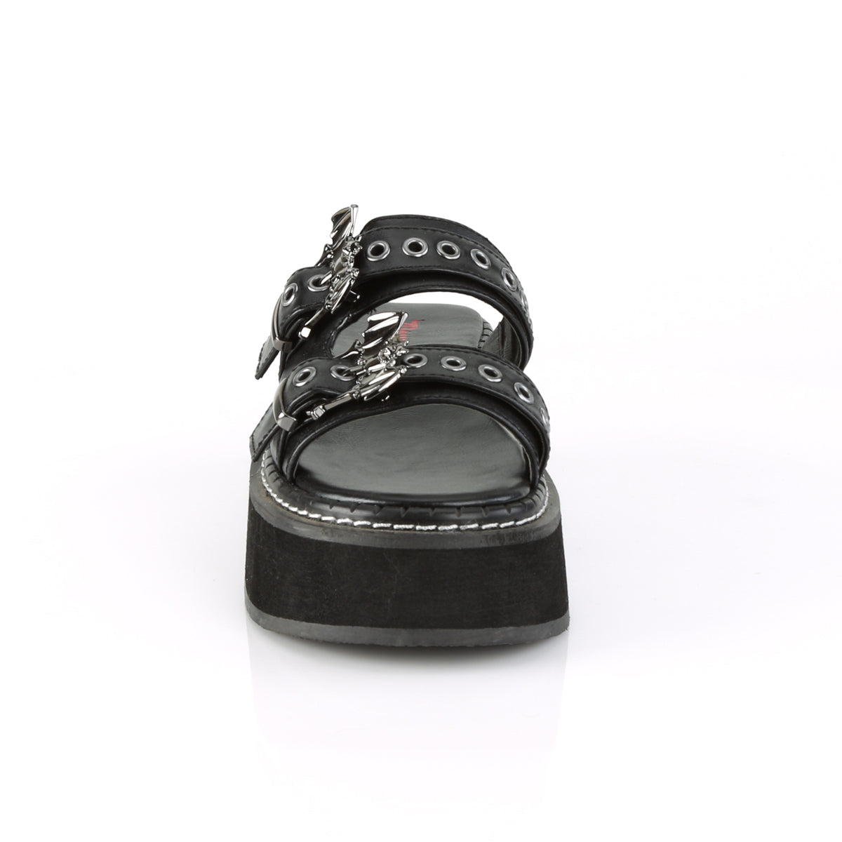 Demonia Cult Exclusive - "Emily-100" Sandals - Black Vegan Leather